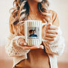 Custom Photo Father and Son Striped Mug for Dad, Grandpa New Dad Gift LM32 669199