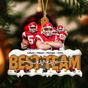 Custom Photo The Best Football Team Ever Personalized Acrylic Ornament LM32 895993