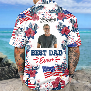 Custom Photo Best Dad Ever Hawaii Shirt Gift For Dad, Father's Day HO82 893788