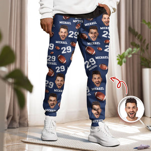Custom Photo, Name And Number Sweatpants Christmas Gift For Football Lovers CH07 899482