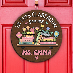 Custom Name In this Classroom You Are Gift For Teacher Layer Doorsign TH10 894141