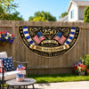 Custom Family Name 250th Anniversary 250 Years Of Freedom Non-Pleated Fan Flag LM32 669337