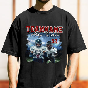 Custom Photo Bootleg Rap Tee Football Dark Shirt CH07 899456