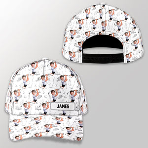 Custom Funny Golfer Photo Classic Cap - Golf Lovers Gift CH07 896350