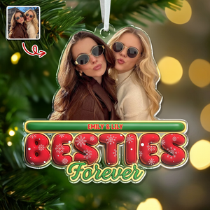 Custom Photo Family Forever 3D Effect Christmas Acrylic Ornament LM32 895941