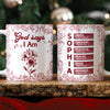 Custom Name Letter And Flower Toile De Jouy Style God Says I Am Print Full Mug LM32 895397