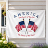 America The Land Of The Free House Flag TH10 170227