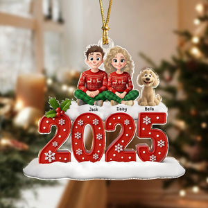 Personalized You, Me & The Dog Christmas Acrylic Ornament Christmas Gift HA75 897974