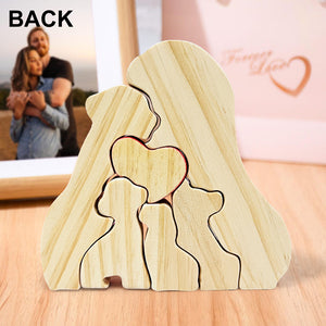 Custom Lion Family Shaped Wooden Puzzle Father's Day Gift LM32 893505