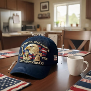 Bald Eagle United States Of America 250th Anniversary Embroidered Cap LM32 897757