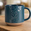 Personalized Engraved Pottery Mug For Couple, Wedding Gift, A Heart Tree Mug TH10 170351