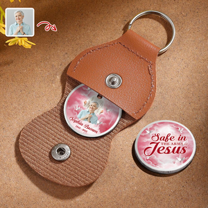 Custom Photo Safe In The Arms Of Jesus Memorial Pocket Hug HA75 898124