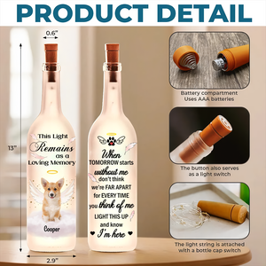 Custom Photo Pets Make Our Lives Whole Bottle Lamp LM32 893221