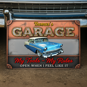 My Tools My Rules Custom Car Photo Retro Garage Metal Sign CH07 896276