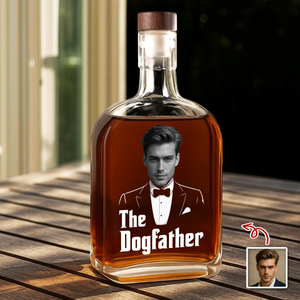 Custom The Dogfather Photo Whiskey Bottle Gift For Dod Dad TH10 896729