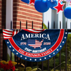 Custom Family Name America 1776-2026 Non-Pleated Fan Flag HA75 920366