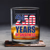 250 Years of Greatness USA Flag Patriotic 1776-2026 Anniversary Whiskey Glass LM32 895223
