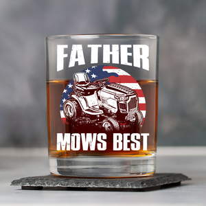 Custom Photo Father Mows Best Retro Whiskey Glass For Father Day LM32 893637