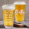 Custom Photo We Will Always Reach For You - Birthday Gift For Dad, Father, Family Beer Glass HO82 893840