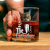 Custom Photo The Catfather Gentlemen Cat Whiskey Glass Personalized Gift For Dad HO82 893854