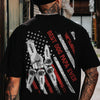 Fist Bumps Dad & Pet US Flag Back Shirt Personalized Father's Day Gift CH07 895904