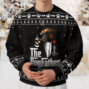 Custom Photo The Dogfather Ugly Sweater For Dog Lover TH10 896629