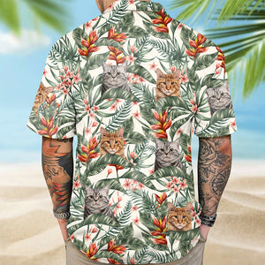 Custom Cat Photo In The Air Hawaii Shirt Gift For Cat Lovers HO82 893836