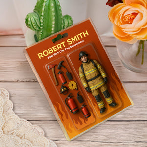 Custom Photo 3D Effect Firefighter Action Figure Acrylic Block Plaque, Unique Keepsake HO82 893918