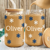 Custom Name Snowflake Glass Can With Lid, Christmas Gift For Family & Friends TH10 170791