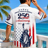 Custom Name USA 250th Anniversary Patriotic Statue of Liberty Merica 250 Baseball Hawaii Shirt HO82 902916