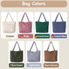 Personalized Corduroy Yarn Tote Bag With Pouch - Bridesmaid, Teacher & Birthday Gift LM32 669305
