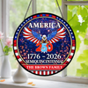 Personalized Family Name 250 Years America Semiquincentennial Stained Glass Suncatcher HO82 901502
