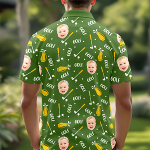 Custom Face Photo Golf Polo Shirt Gift For Golf Lover HO82 900812