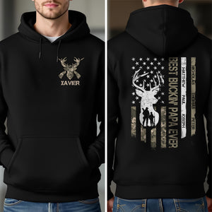 Custom Name Best Buckin' Dad Ever Personalized Dark Shirt Gift For Hunting Lovers CH07 895790