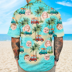 Custom Cute Face Island Vacation Summer Vibe Hawaiian Shirts LM32 893487