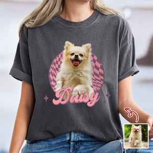 Custom Cute Dog Photo Retro Comfort Shirt For Dog Lovers LM32 895643