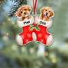 Custom Photo Peeking Dog On Christmas Stocking Personalized Acrylic Ornament Christmas Gift For Dog Lovers CH07 896280