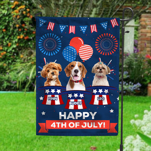 Custom Dog Photo Happy 4th Of July Garden Flag Independence Day Gift CH07 896048