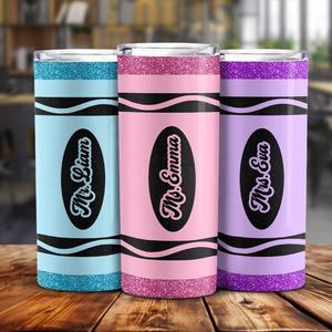 Custom Name Teacher Personalized Skinny Tumbler Gift for Teacher LM32 893741