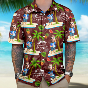 Custom Face All Over Print Hawaiian Shirt Personalized Retirement Gift for Dad LM32 893483