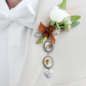 Custom Memorial Photo Charm Memory Remembrance Pin Wedding Memorial Gifts HA75 892016