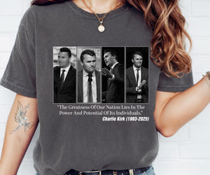 Charlie Kirk Conservative Patriot Memorial Dark Shirt LM32 65413