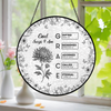God Says I Am Name Letter In Bible Toile De Jouy Style - Personalized Stained Glass Suncatcher CH07 896962