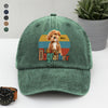 Custom Pet Photo The Dog Cat Father Washed Denim Baseball Cap For Dog And Cat Lovers HO82 894442