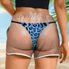 Personalized Bikini Illusion Swim Shorts for Women, Funny Beach Vacation Shorts CH07 180094