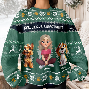 Personalized Pawlidays Sweatshirt Christmas Ugly Sweater TH10 896267