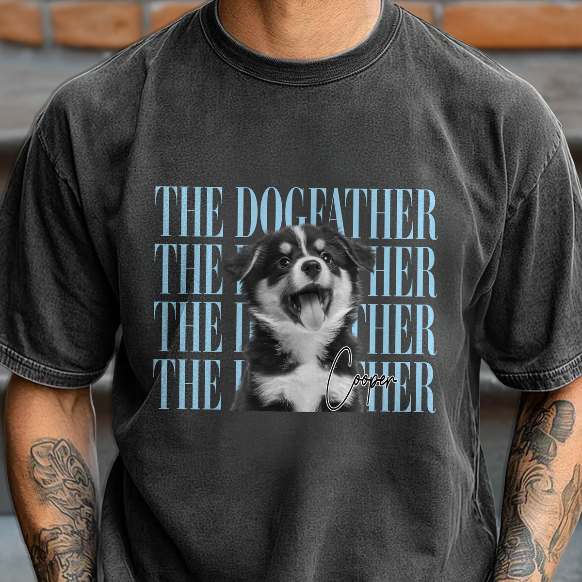 Personalized Vintage Photo The Catfather, The Dogfather Dog Cat Comfort Shirt HA75 921384