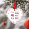 God Says I Am Name Letter In Bible Toile De Jouy Style - Personalized Heart Ceramic Ornament CH07 896966