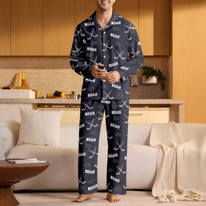 Hockey Custom Name - Personalized Pajamas Gift For Hockey Lovers HO82 900206