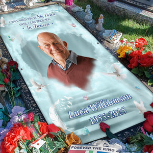 Custom Photo Always In Our Hearts, Never Forgotten Grave Blanket LM32 893235
